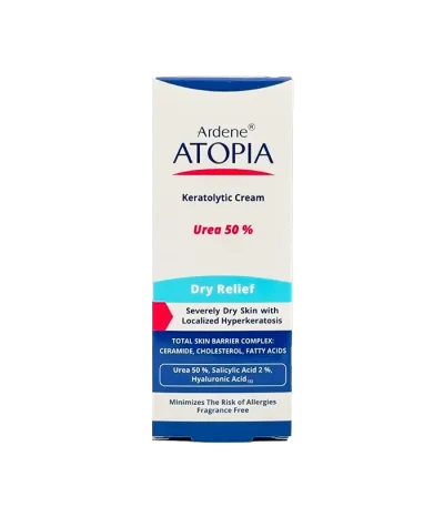 1-کرم لایه‌بردار آتوپیا مدل Dry Relief با اوره ۵۰٪