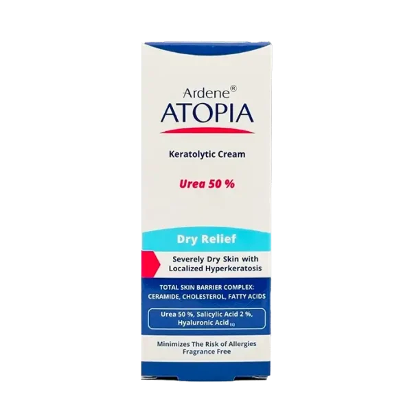 1-کرم لایه‌بردار آتوپیا مدل Dry Relief با اوره ۵۰٪