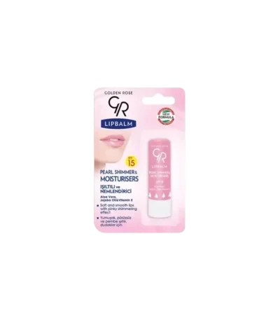 بالم لب گلدن رز مدل Pearl Shimmer SPF15