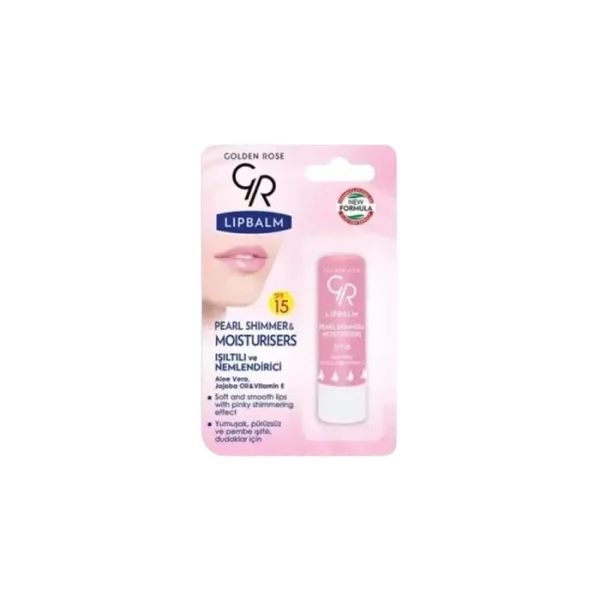 بالم لب گلدن رز مدل Pearl Shimmer SPF15