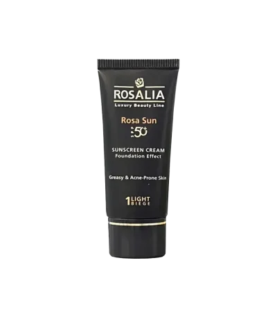 کرم ضد آفتاب رنگی رزالیا SPF50 مناسب پوست چرب