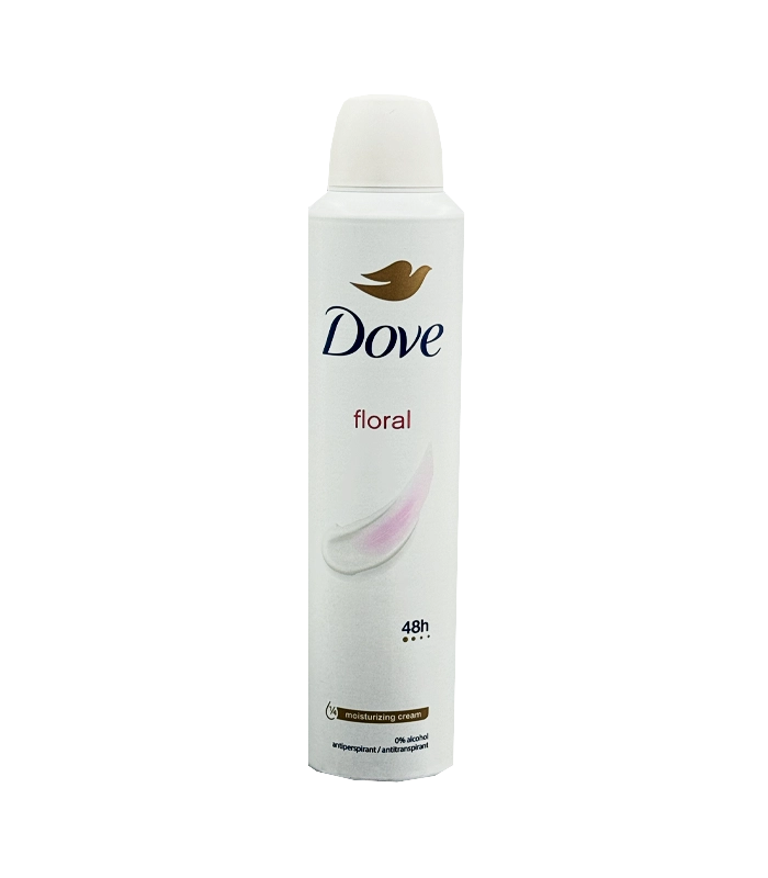 1 اسپری ضدتعریق زنانه داو مدل Floral حجم 250 میلیلیتر با رایحه گلهای بهاری و محافظت 48 ساعته