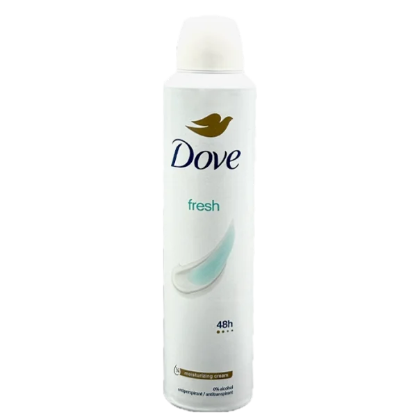 اسپری ضدتعریق داو مدل Fresh حجم 250 میلی‌لیتر با رایحه خنک و محافظت 48 ساعته