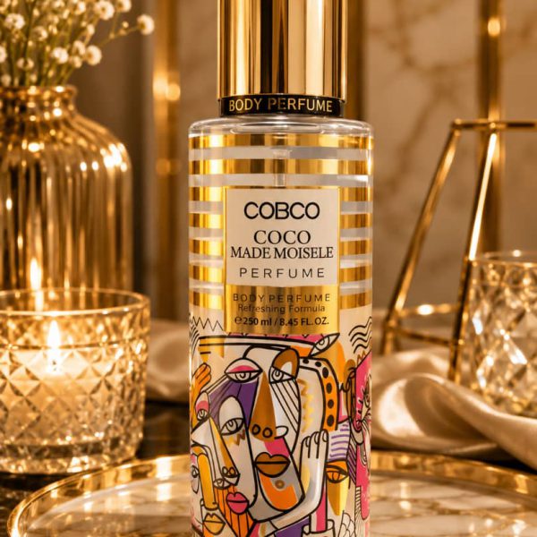 بادی اسپلش زنانه مدل COCO MADE MOISELE برند COBCO - حجم ۲۵۰ میلی‌لیتر | رایحه معتدل، گلی-مرکباتی و لوکس