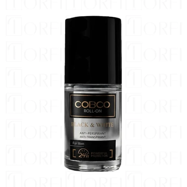 مام رولی مردانه کوبکو (COBCO) مدل BLACK & WHITE - حجم ۷۵ میلی‌لیتر | ضد لک لباس