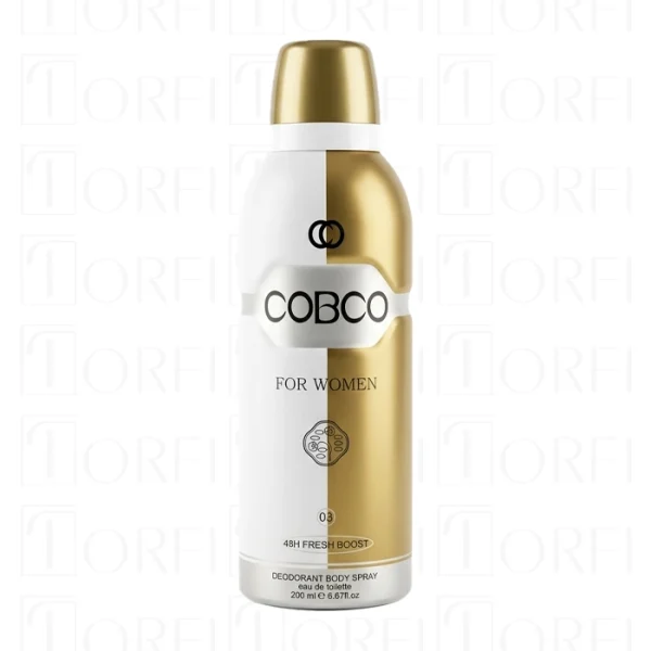اسپری خوشبوکننده بدن زنانه کوبکو (COBCO) مدل For Women حجم ۲۰۰ میلی‌لیتر