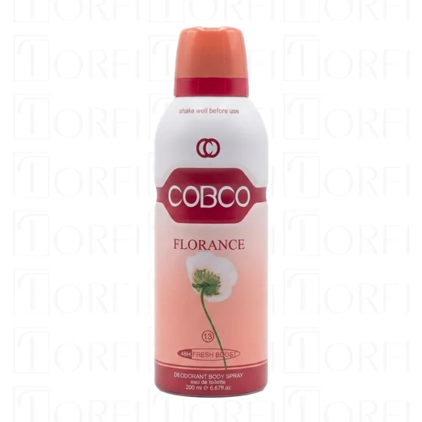 اسپری خوشبوکننده بدن زنانه کوبکو (COBCO) مدل Florance حجم ۲۰۰ میلی‌لیتر | رایحه لطیف