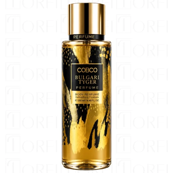بادی اسپلش مردانه کوبکو (COBCO) مدل Bvlgari Tygar - حجم ۲۵۰ میلی‌لیتر | خوشبوکننده بدن با رایحه خنک